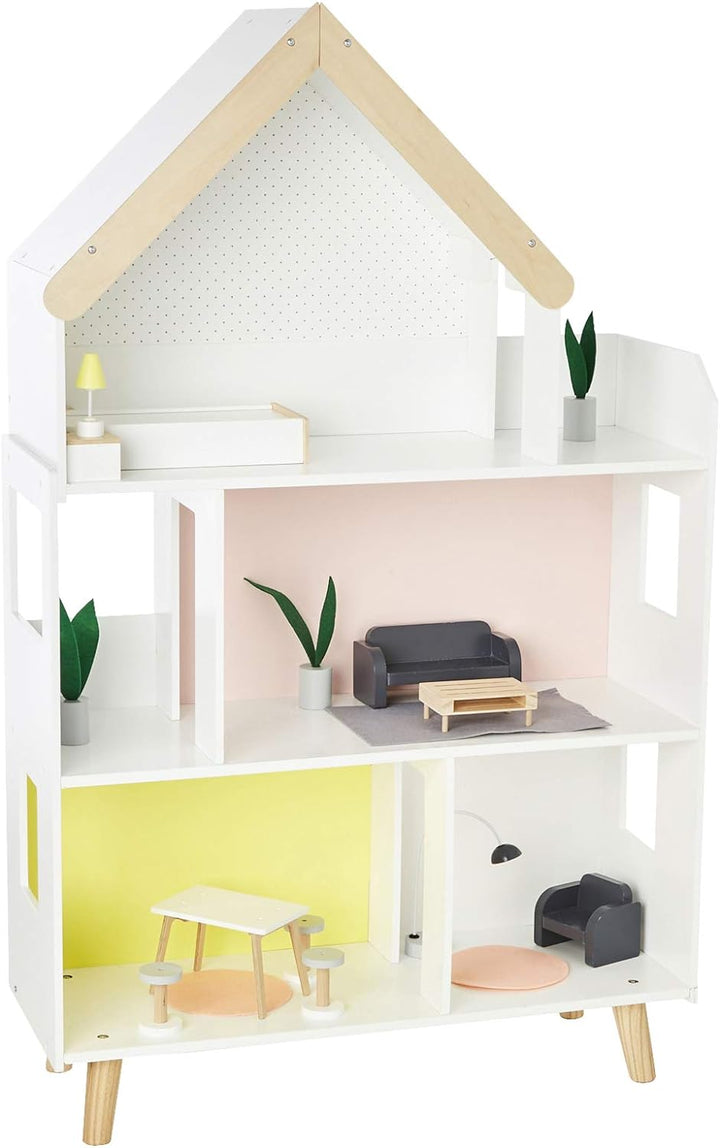 Vertbaudet Puppenhaus aus Holz für Modepuppen Mehrfarbig ONE Size, Mehrfarbig