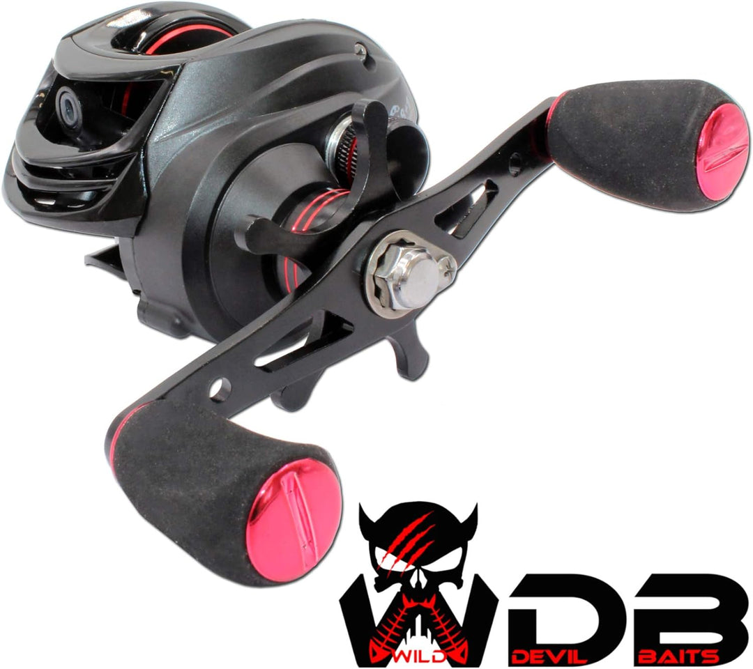 Angel-Berger Wild Devil Baits Baitcast Multirolle Devil Cast LH 100 Multirollen