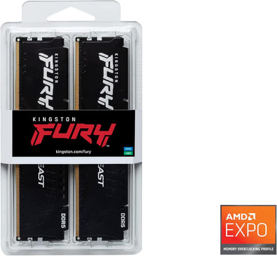 Kingston FURY Beast DDR5 16GB 5600MT/s DDR5 CL36 DIMM Desktop Gaming Speicher Kit mit 2- KF556C36BBE