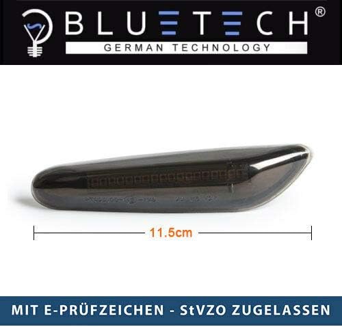LED dynamische LED Seitenblinker Laufblinker (LED Seitenlaufblinker, getönt) kompatibel mit: BMW X1