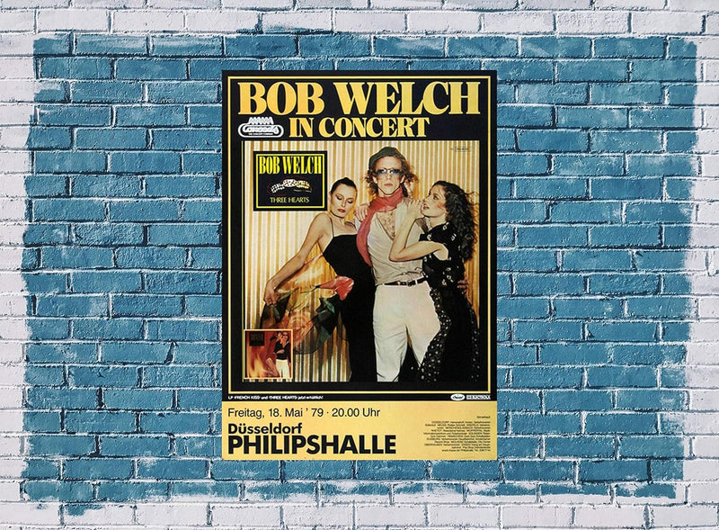 Bob Welch - French Kiss, Düsseldorf 1979 » Konzertplakat/Premium Poster | Live Konzert Veranstaltung