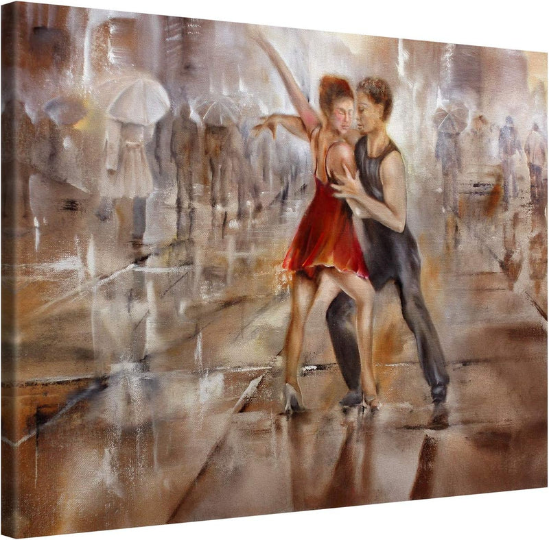 PICANOVA – Dancing in The Rain 80x60cm – Premium Leinwanddruck – Kunstdruck Auf 2cm Holz-Keilrahmen