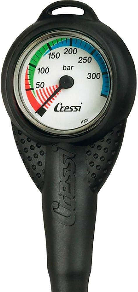 Cressi Pressure Gauge BAR or PSI - Tauchmanometer BAR oder PSI mit grossen, gut sichtbaren Ziffern,