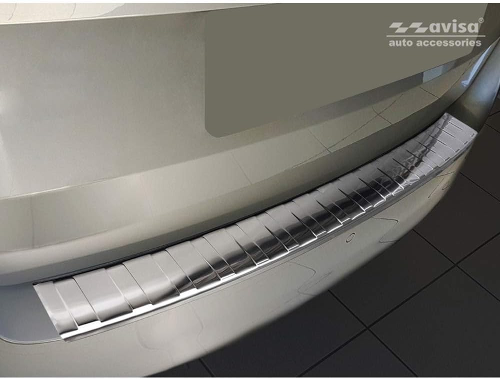 Avisa Edelstahl Heckstossstangenschutz kompatibel mit Skoda Fabia III Combi Facelift 2018- 'Ribs'