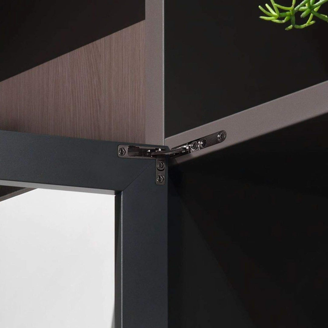 1 Paar Salice AIR Scharnier mit Push Open Funktion 105° Titanium anthrazit zum Einlassen in Front un