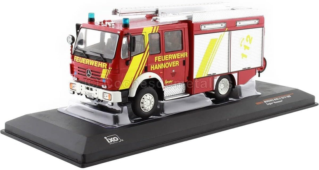 Ixo Mercedes LF 16/12 Ziegler FDHerwehr Hannover 1995 rot Modellauto 1:43 Models