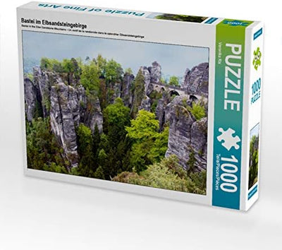 CALVENDO Puzzle Bastei im Elbsandsteingebirge 1000 Teile Lege-Grösse 64 x 48 cm Foto-Puzzle Bild von