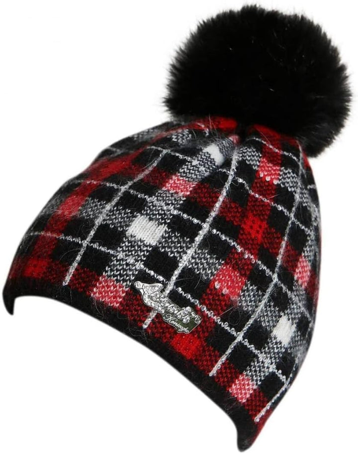 Hollert Fellmütze MOHAIR mit Bommel Wintermütze Einheitsgrösse Rot, Einheitsgrösse Rot