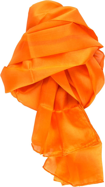 Tinitex Seidenschal Halstuch Schal XXL Mandarine Orange Seide 180x90cm