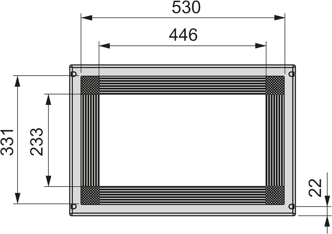 EMUCA Rahmen für den Mikrowelleneinbau in Möbel, 1 pcs Grau, Grau