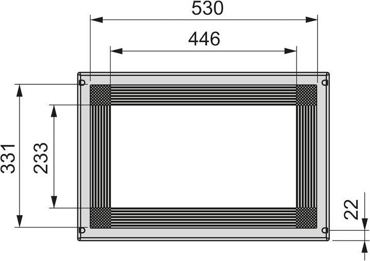 EMUCA Rahmen für den Mikrowelleneinbau in Möbel, 1 pcs Grau, Grau