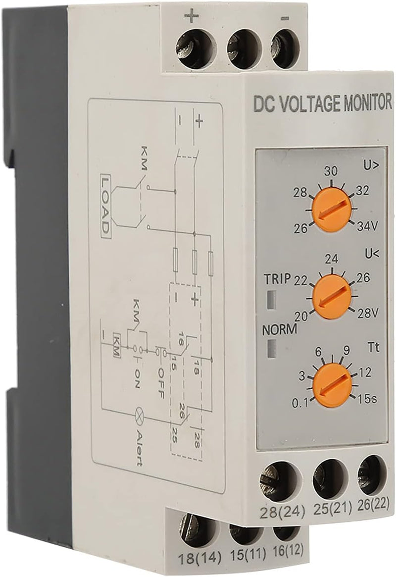 Tyenaza Überspannungs-Unterspannungsschutz - DC 12V/24V/36V/48V Überspannungs- und Unterspannungssch