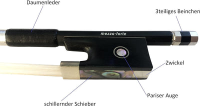 Violinbogen Geigenbogen Carbon Bogen Violine Geige 3/4