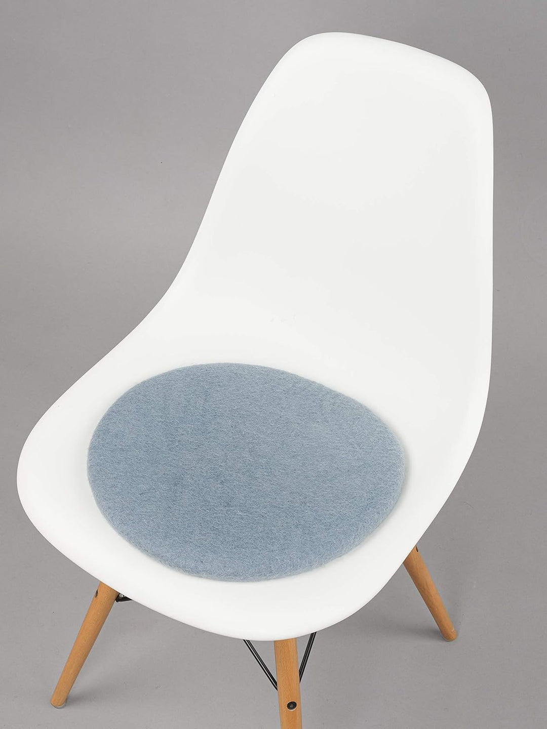 myfelt Flache Filz Sitzauflage, Filz Stuhlauflage - Mia - rund, Ø 36 cm, Hellblau, Hellblau