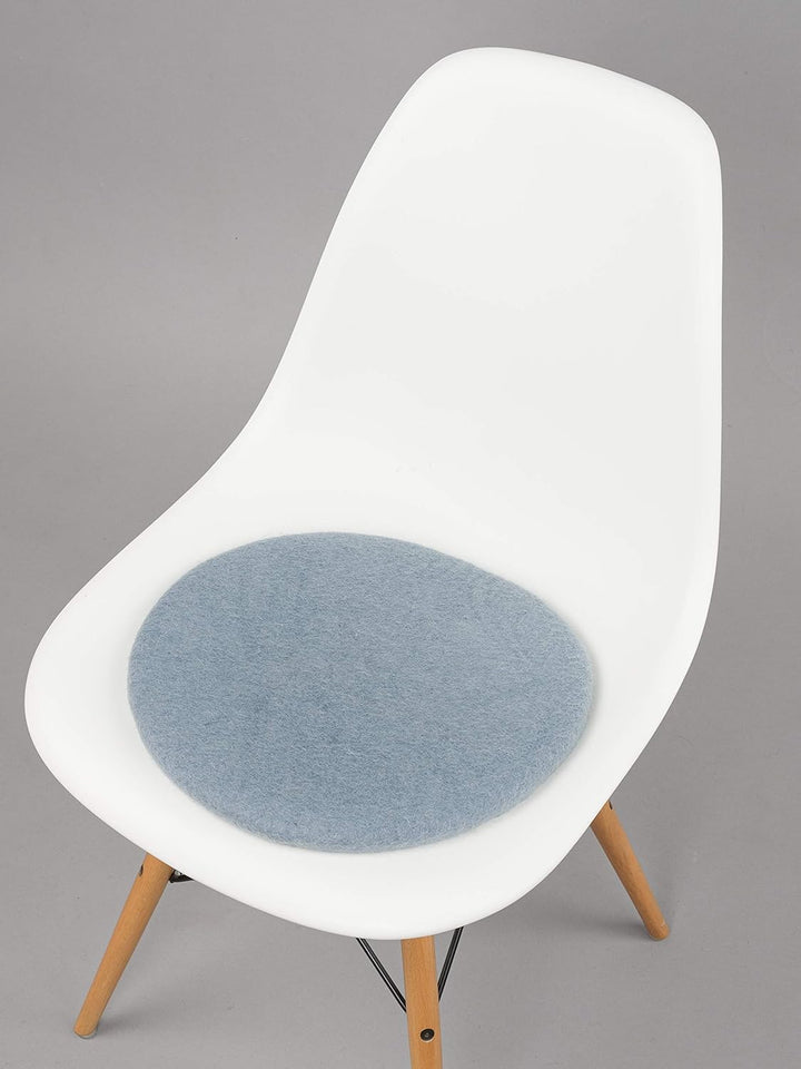 myfelt Flache Filz Sitzauflage, Filz Stuhlauflage - Mia - rund, Ø 36 cm, Hellblau, Hellblau
