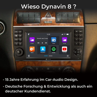 DYNAVIN Android Autoradio Navi für Mercedes CLK W209 2005-2009; mit 4 * 100W DSP Verstärker | Wirele