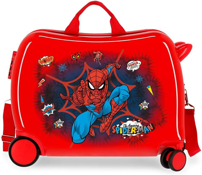 Marvel Spiderman Pop Kinder-Koffer Rot 50x38x20 cms Hartschalen ABS Kombinationsschloss 38L 2,1kgs 4