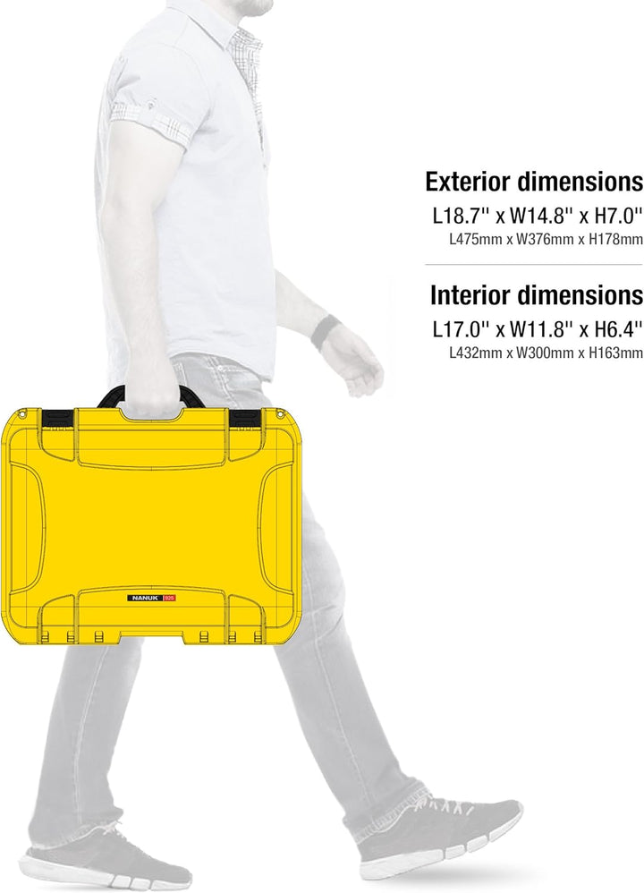 Nanuk 925 Wasserdichter Hartschalenkoffer leer - Gelb Leer Gelb, Leer Gelb