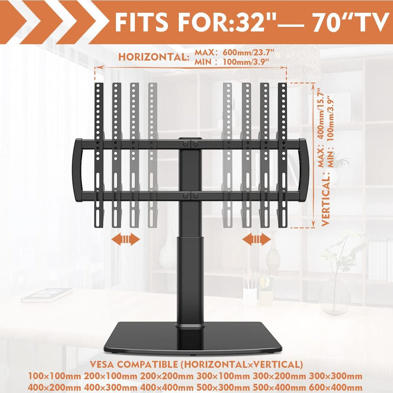 TV Standfuss Universal Höhenverstellbar Ständer für 32-70 Zoll TV Halterung Fernsehständer LCD Flach