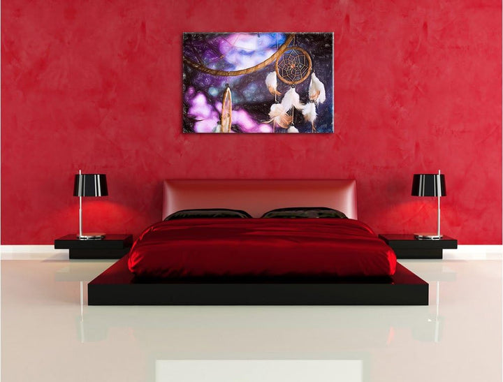 Pixxprint Traumfänger als Leinwandbild/Grösse: 100x70 / Wandbild/Kunstdruck/fertig bespannt, 100x70