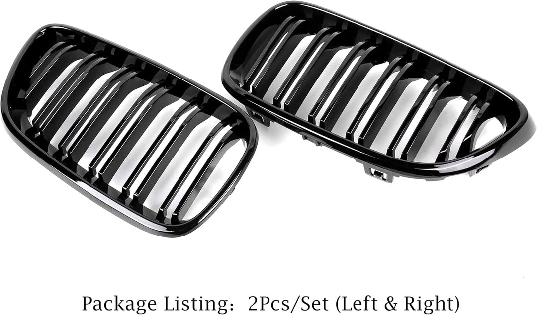 Gangying F22 Niere Schwarz,Kühlergrill Passt für BMW 2 Serie F22 F23 F87 M2 2014-2018 (Gloss Black A