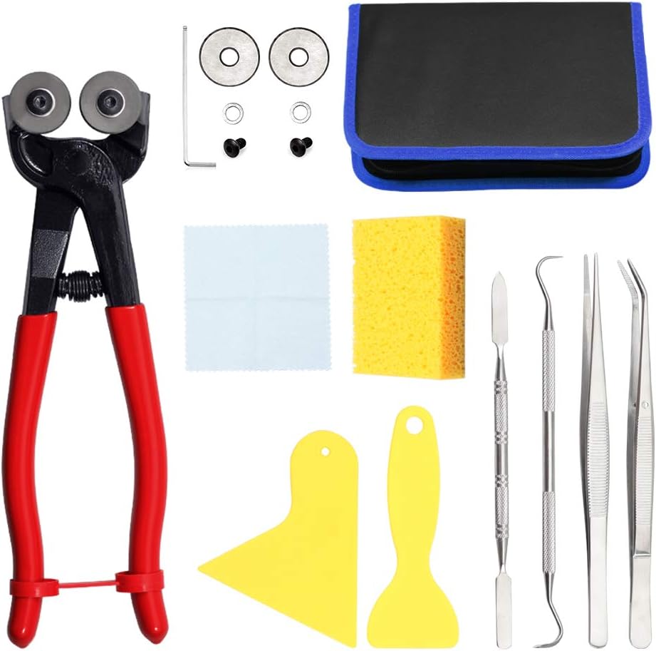 SPEEDWOX Mosaikwerkzeuge für Handwerk robuste Mosaik-Räder Glaszange mit Ersatzschneiderad Schaber P