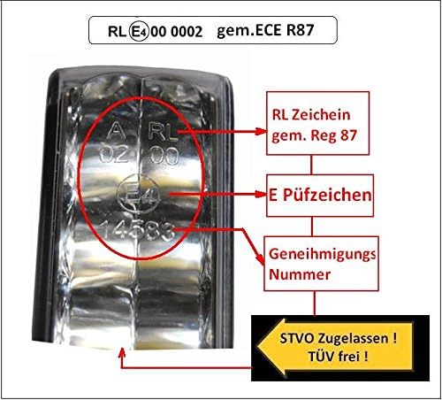 BLUETECH Ultra kleine universale LED Tagfahrleuchten/Tagfahrlichter mit 16 SMD LEDs R87 Modul E-Prüf