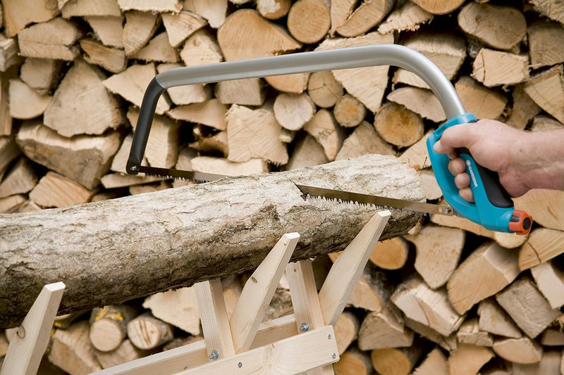 Gardena Comfort Bügelsäge 760: Holzsäge mit hohem Bügel für dickeäste und Stämme, nachstellbare Blat