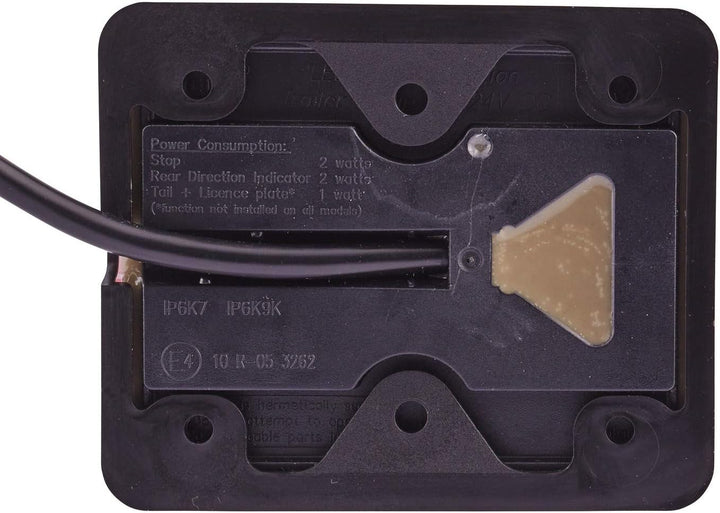 HELLA - Heckleuchte - LED - 12/24V - Anbau/geschraubt - Lichtscheibenfarbe: rot/transparent - Kabel: