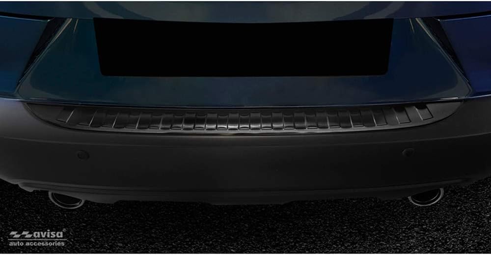 Avisa Schwarz Edelstahl Heckstossstangenschutz kompatibel mit Mazda CX-3 2015- 'Ribs'