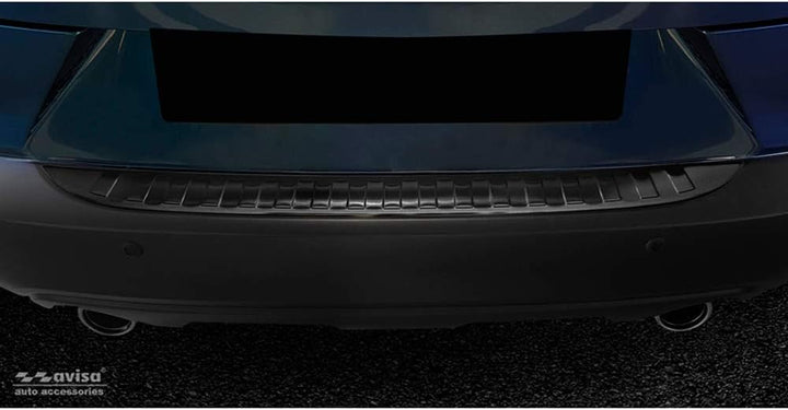 Avisa Schwarz Edelstahl Heckstossstangenschutz kompatibel mit Mazda CX-3 2015- 'Ribs'