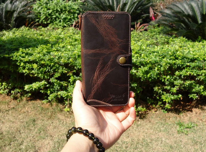 Yogurt Lederhülle für iPhone 13 Pro, Hülle Ledertasche Echtleder Case Handyhülle für iPhone 13 Pro,