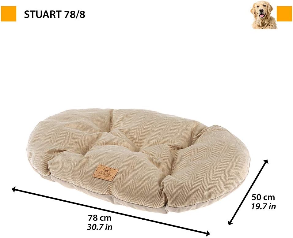 Ferplast Hundebett Hundekissen Katzenkissen Hundesofa für kleine Hunde, Katzenbett, 78 x 50 x 15 cm