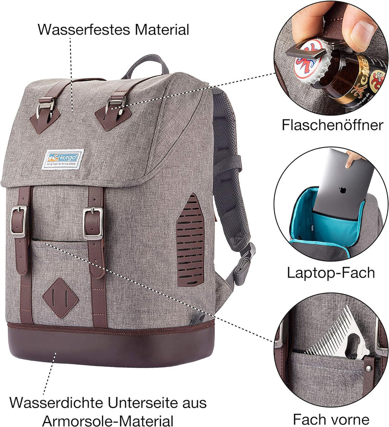 Kurgo Rucksack, Mit speziellem Hundefach, Atmungsaktives Netz und Wasserfester Boden, Für Haustiere