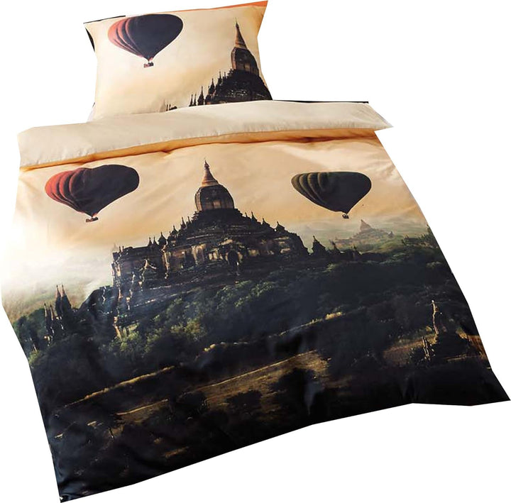 Kaeppel Mako-Satin Bettwäsche Bagan, 2-TLG, Kupfer 80X80/155X220, 80X80/155X220