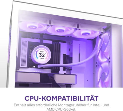 NZXT Kraken Elite 360 RGB - RL-KR36E-W1-360mm AIO CPU Wasserkühlung - 2,36'' LCD Display 640x640-3x1
