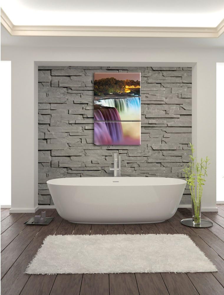 Pixxprint Beeindruckende Niagara Fälle als Leinwandbild | Grösse: 3 Teilig (120x80) | Wandbild| Kuns
