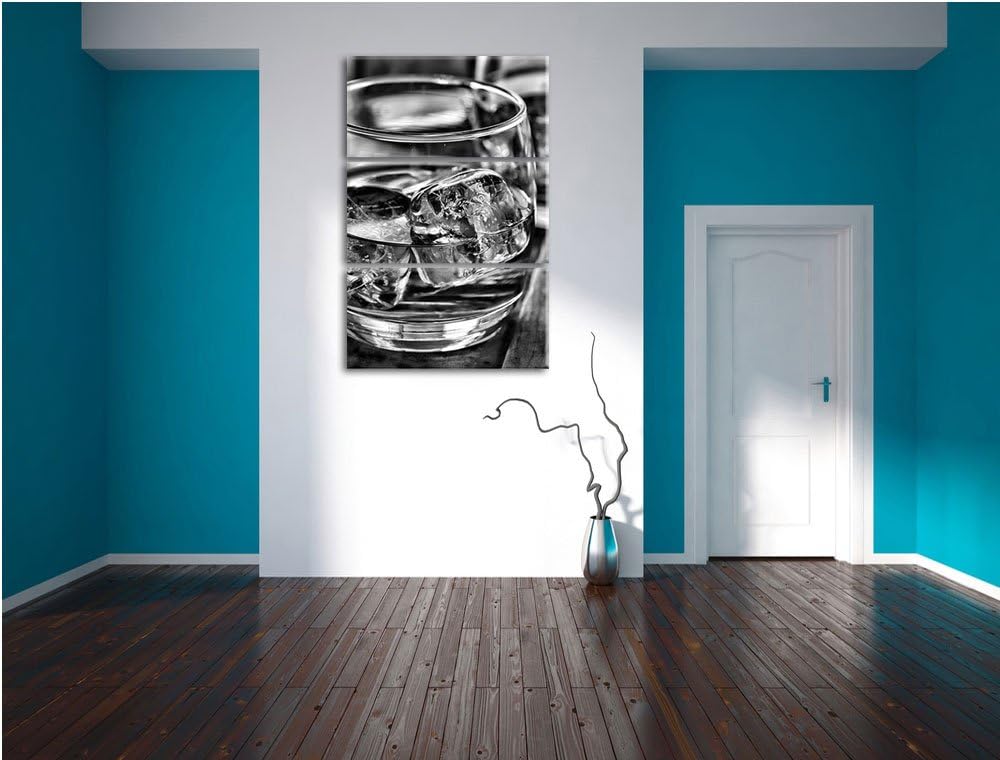 Pixxprint Goldgelber Whisky als Leinwandbild/Grösse: 3 Teilig (120x80 cm) cm/Wandbild/Kunstdruck/fer