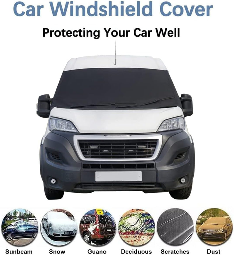 PACEWALKER Frontscheibe Wrap Cover für FIAT DUCATO 2006-2014, Luxury Windschutzscheibe Vorhang Cover