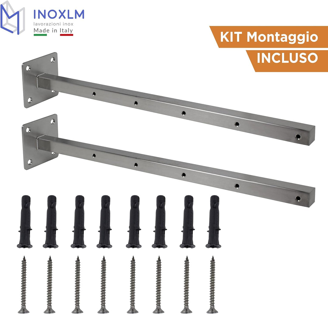 INOXLM Arme für Wäscheleine Wandtrockner Wandtrockner Made in Italy Edelstahl