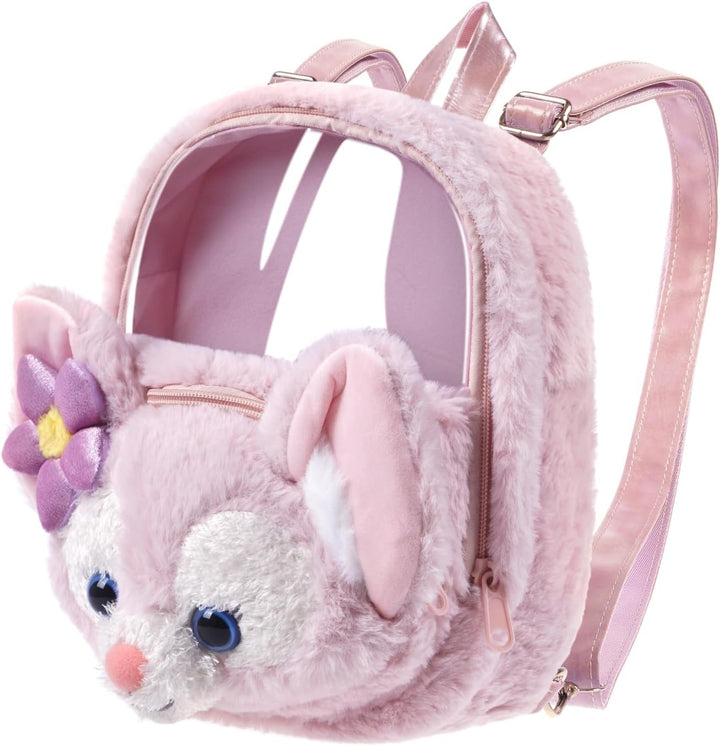 CoolChange Plüsch Ita bag Mini Rucksack mit transparentem Sichtfenster im LinaBell Design | 20x25cm