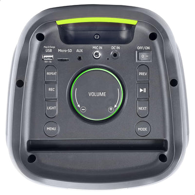 Ibiza - LYRA400-2x6,5"-300W batteriebetriebene Lautsprecher mit beleuchtetem Tieftöner, Bluetooth, M