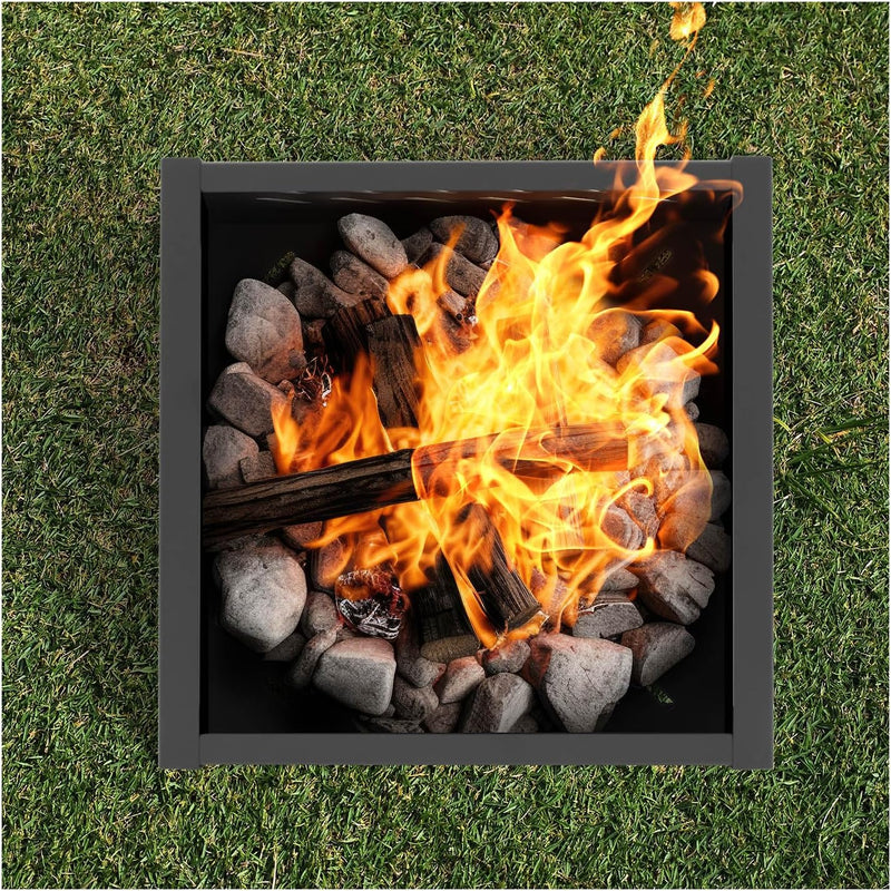 Uniprodo Uni_FP_110 Feuerschale 30 x 30 x 40 cm zusammensteckbar Feuerkorb Garten-Feuerkorb Garten-F