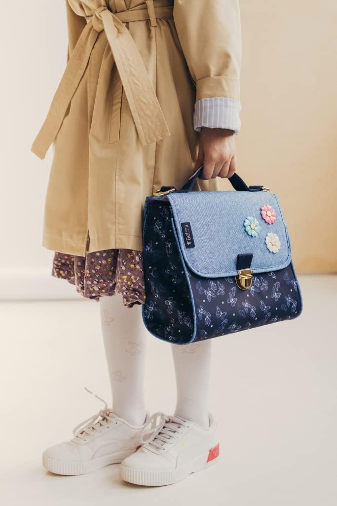Belmil Premium Petite Kindergarten Schultertaschen Umhängetasche für Mädchen (305-51/P) Sapphire, Sa