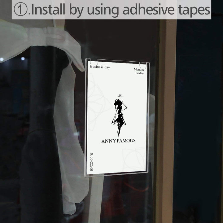 HIIMEI Mehrweg Plakattasche DIN A4 Werbedisplay, 6er A4 Acrylglas Posterhalter/Werbeschilder, Transp