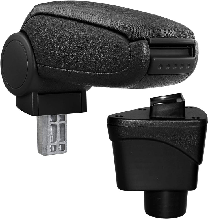 Mittelarmlehne Passgenau - Schwarz - Fahrzeugspezifisch Armauflage mit Staufach - gepolstert Stoffde