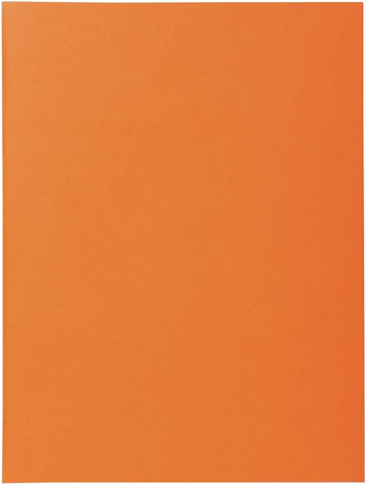 Exacompta 340007E Packung mit 100 Aktendeckel Super, 180g, ideal für Archivierung, 1 Pack, orange 18