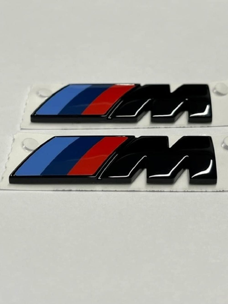 BMW M Emblem Schwarz Glanz Kotflügel Logo Seite M Paket 55x20 CM