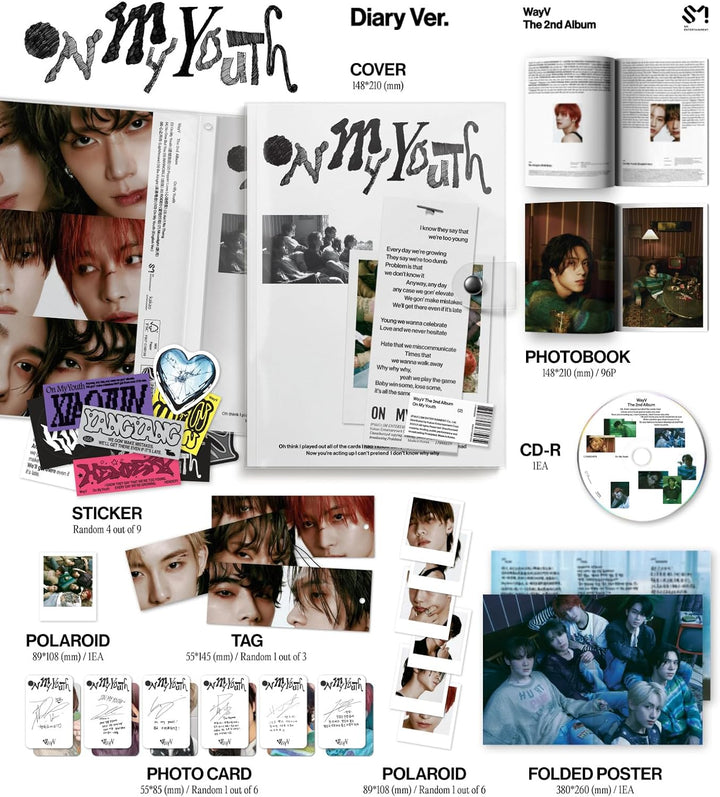 WayV - On My Youth [Diary Ver.] 2nd Album+Store Gift