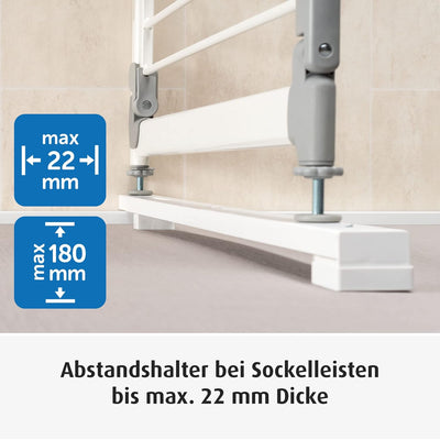 Reer WallFlex Abstandhalter zu Fussbodenleisten für alle Tür- und Treppengitter, weiss Single, Singl